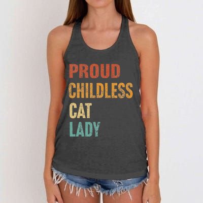 Proud Childless Cat Lady Karma Gift Women's Knotted Racerback Tank