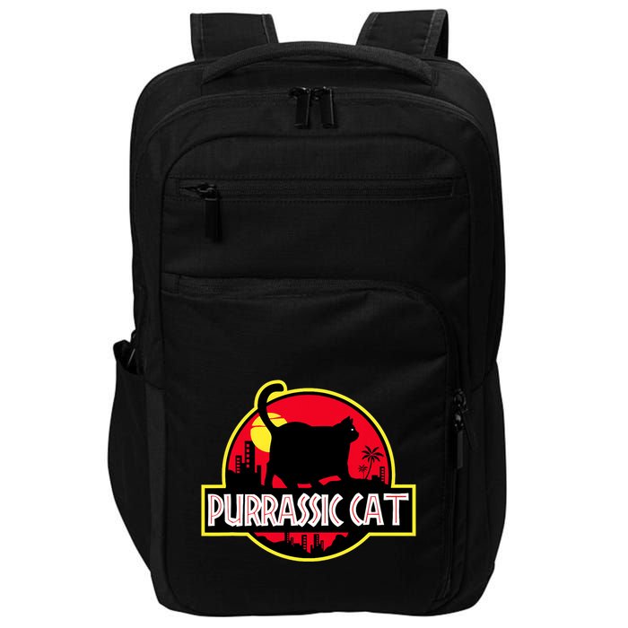 Purrassic Cat Chonk Oh Lawd For Cat Dad Cat Impact Tech Backpack