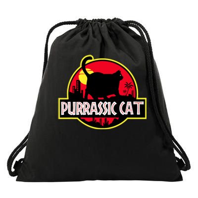 Purrassic Cat Chonk Oh Lawd For Cat Dad Cat Drawstring Bag