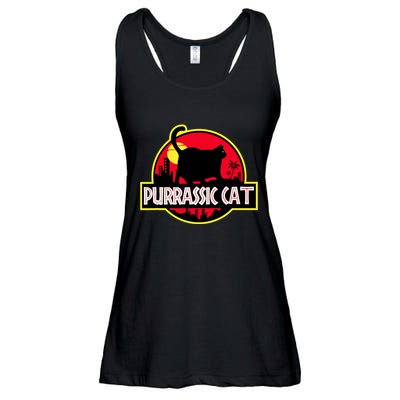 Purrassic Cat Chonk Oh Lawd For Cat Dad Cat Ladies Essential Flowy Tank