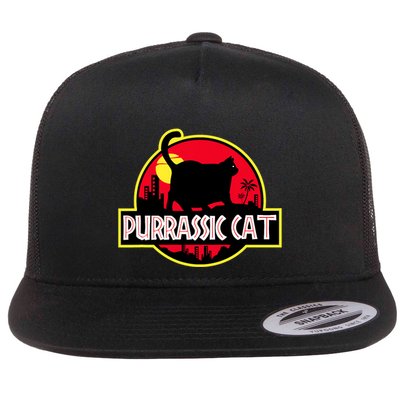 Purrassic Cat Chonk Oh Lawd For Cat Dad Cat Flatbill Hat