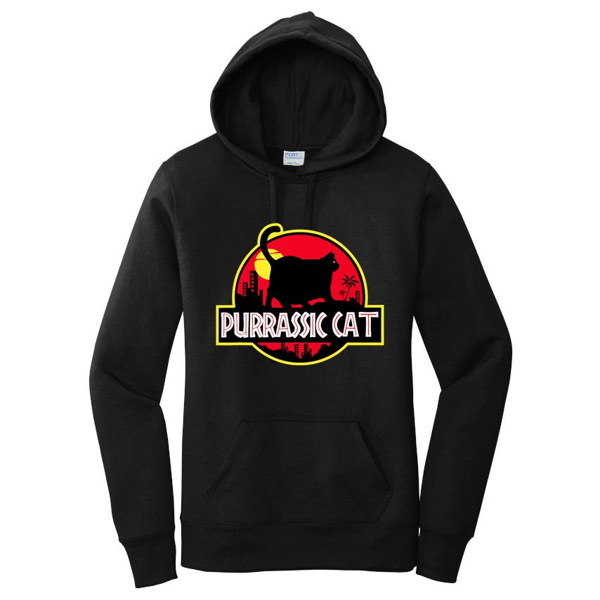 Purrassic Cat Chonk Oh Lawd For Cat Dad Cat Women's Pullover Hoodie