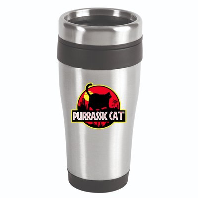 Purrassic Cat Chonk Oh Lawd For Cat Dad Cat 16oz Travel Tumbler
