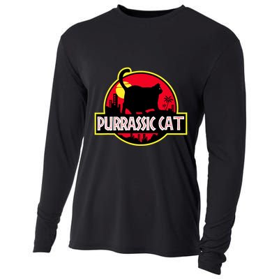 Purrassic Cat Chonk Oh Lawd For Cat Dad Cat Cooling Performance Long Sleeve Crew