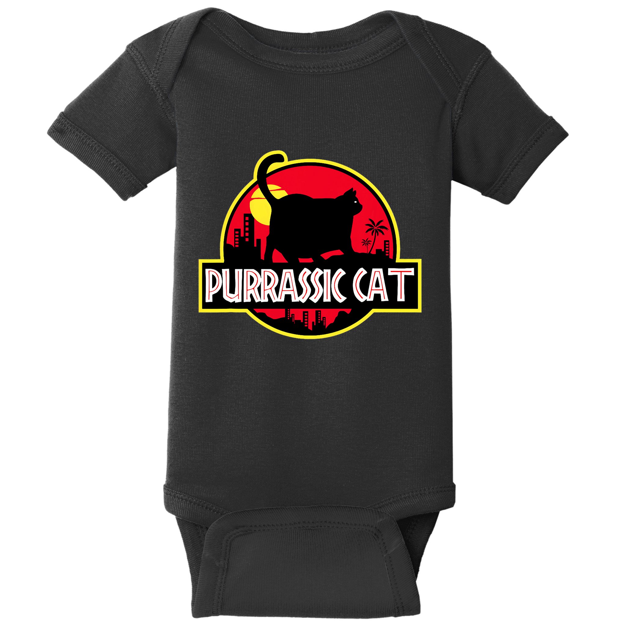 Purrassic Cat Chonk Oh Lawd For Cat Dad Cat Baby Bodysuit