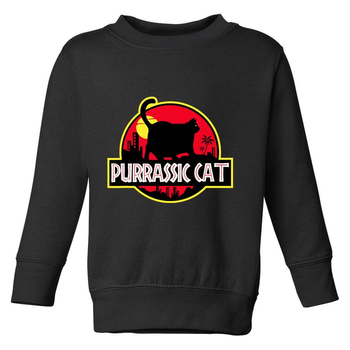 Purrassic Cat Chonk Oh Lawd For Cat Dad Cat Toddler Sweatshirt