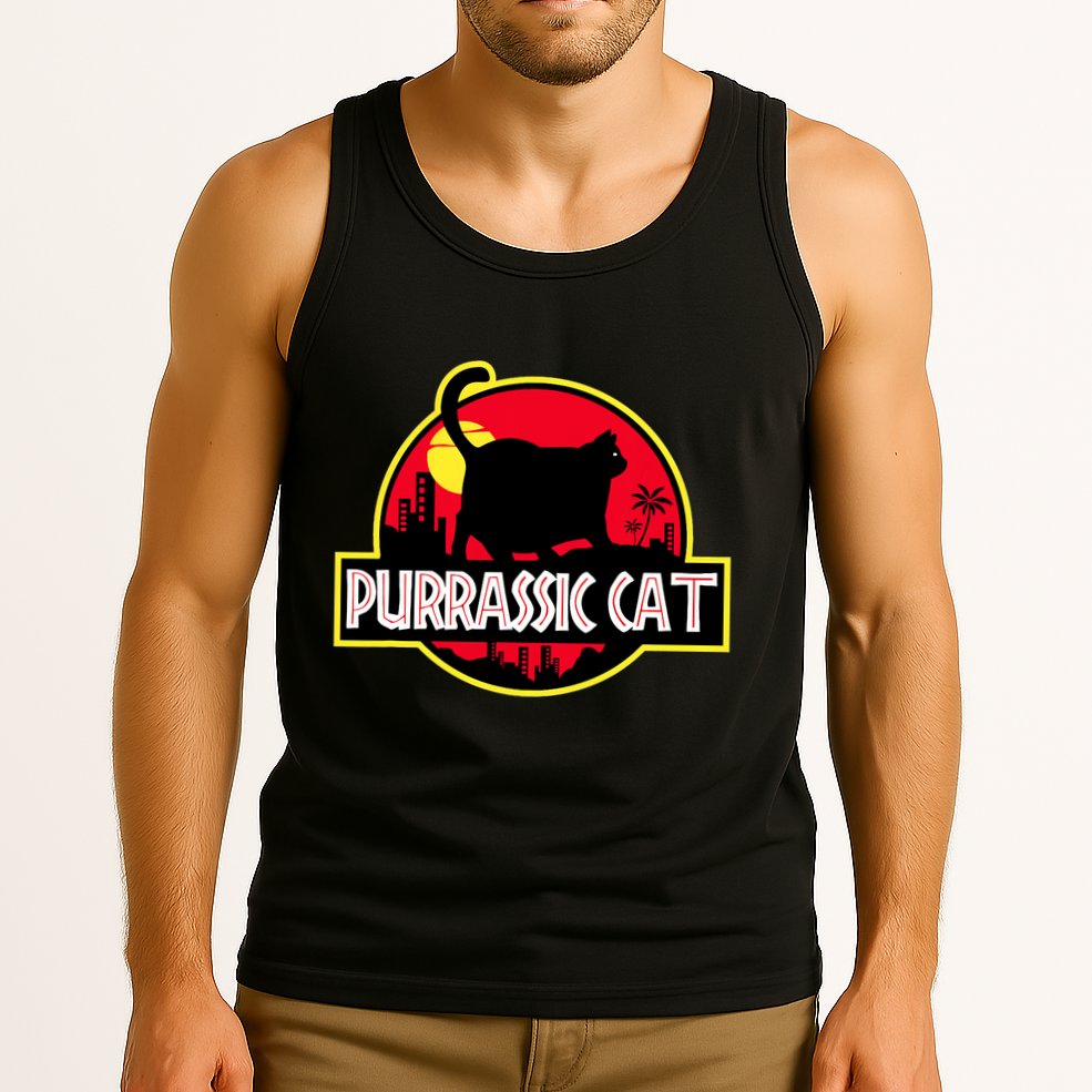Purrassic Cat Chonk Oh Lawd For Cat Dad Cat Tank Top