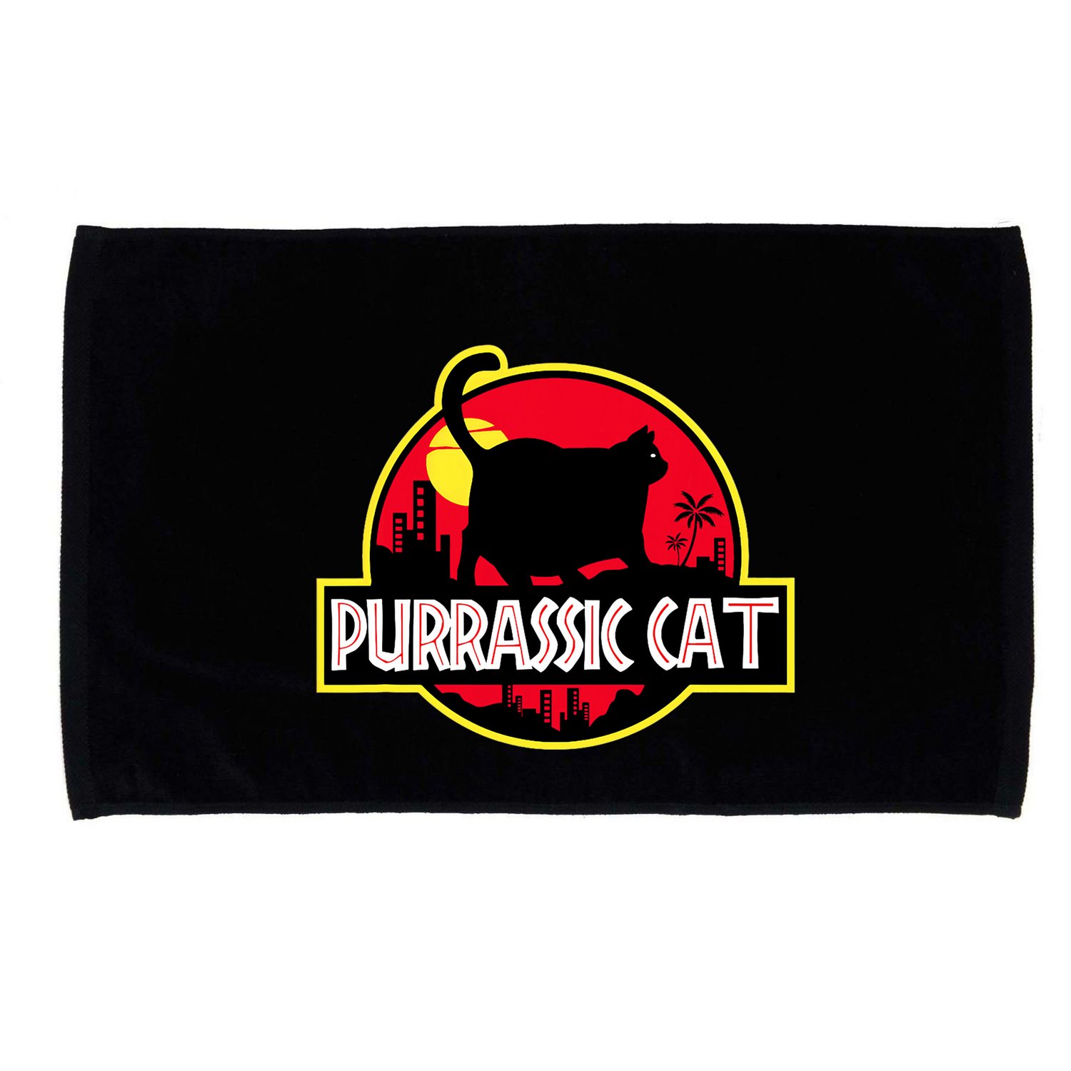 Purrassic Cat Chonk Oh Lawd For Cat Dad Cat Microfiber Hand Towel