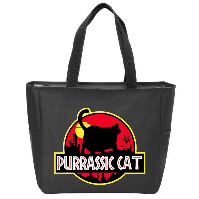 Purrassic Cat Chonk Oh Lawd For Cat Dad Cat Zip Tote Bag