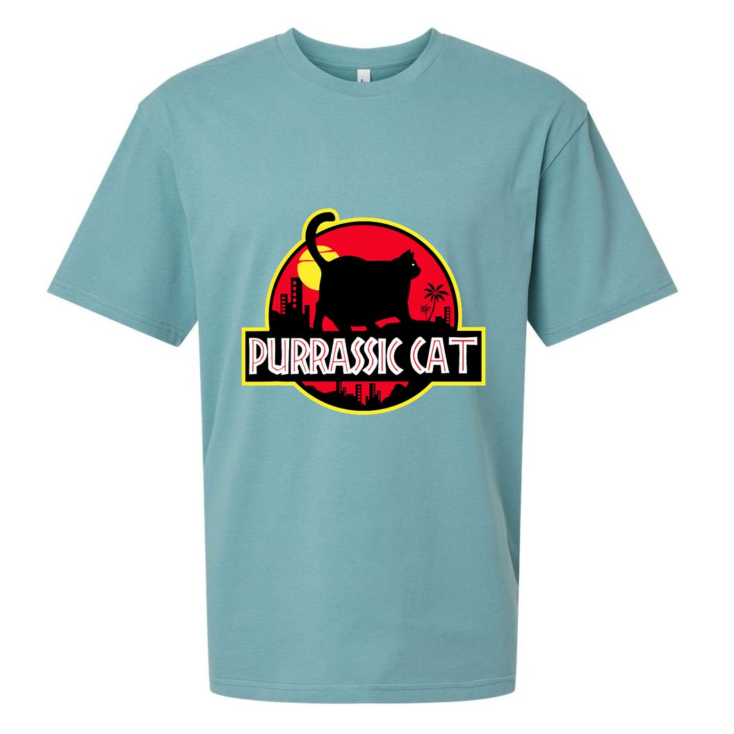 Purrassic Cat Chonk Oh Lawd For Cat Dad Cat Sueded Cloud Jersey T-Shirt