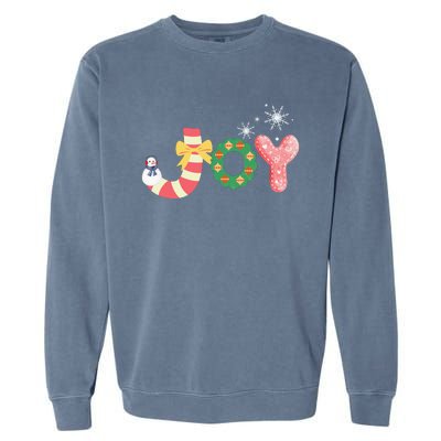 Personalized Christmas Christmas Reindeer Christmas Joytoddlercrew Neck Pul Garment-Dyed Sweatshirt