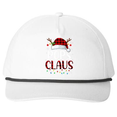 Pops Claus Christmas Lights Matching Family Xmas Pajama Snapback Five-Panel Rope Hat