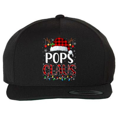 Pops Claus Christmas Lights Matching Family Xmas Pajama Wool Snapback Cap