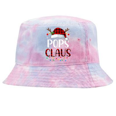 Pops Claus Christmas Lights Matching Family Xmas Pajama Tie-Dyed Bucket Hat