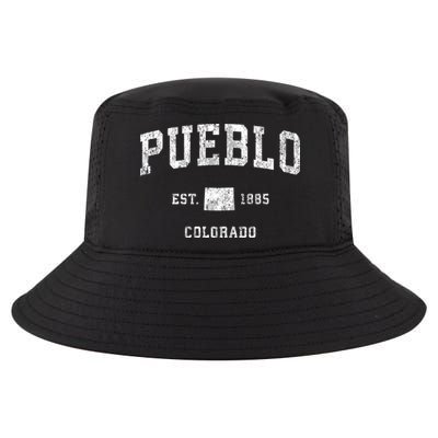 Pueblo Colorado Co Vintage Athletic Sports Cool Comfort Performance Bucket Hat