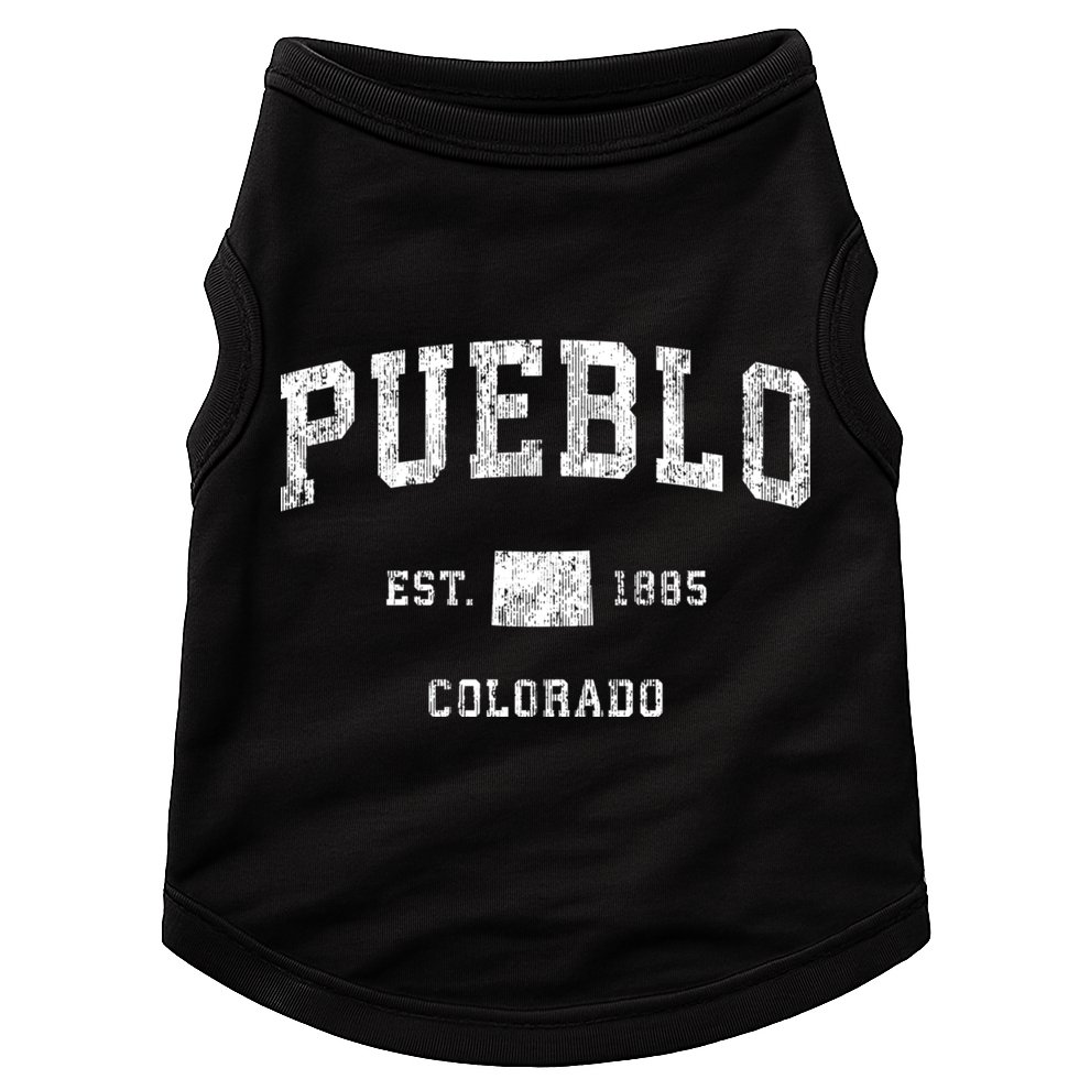 Pueblo Colorado Co Vintage Athletic Sports Doggie Tank