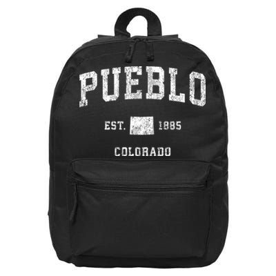Pueblo Colorado Co Vintage Athletic Sports 16 in Basic Backpack