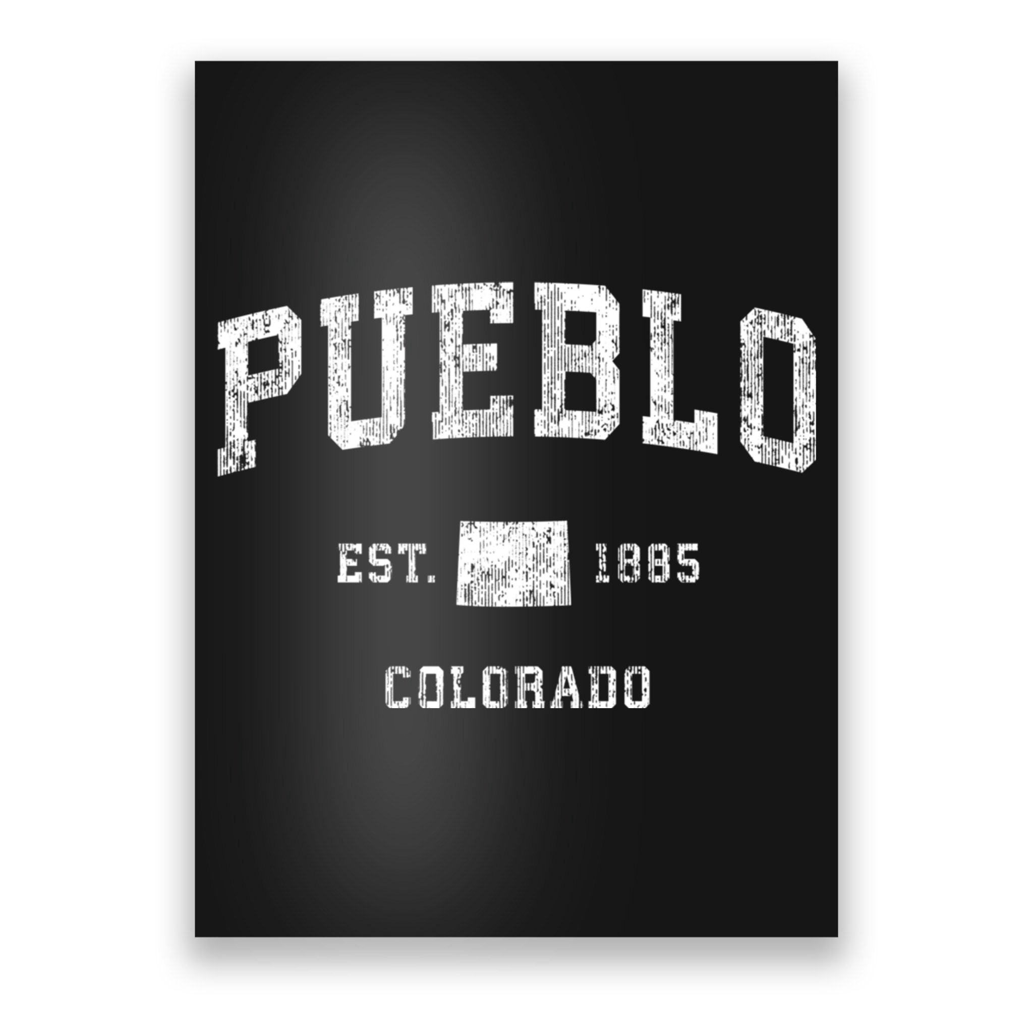 Pueblo Colorado Co Vintage Athletic Sports Poster