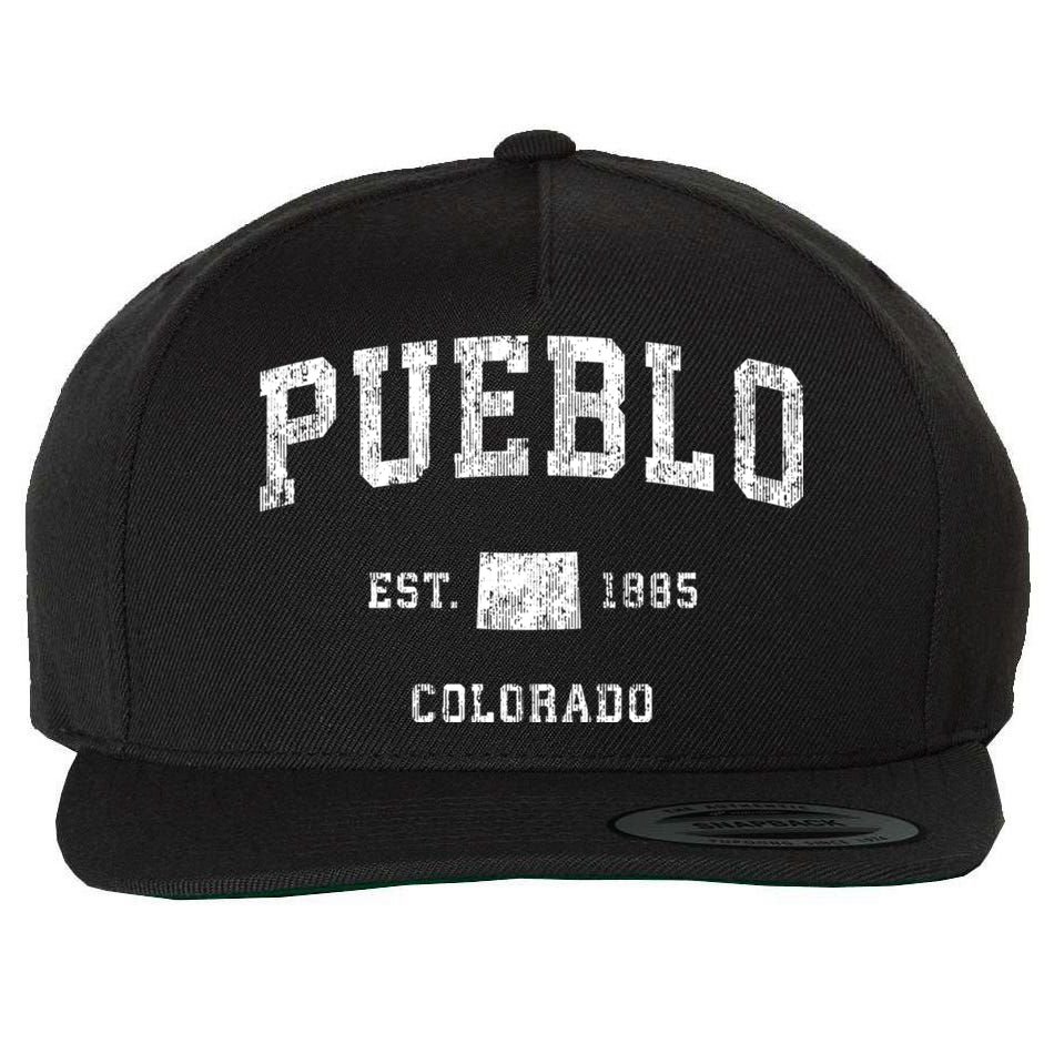 Pueblo Colorado Co Vintage Athletic Sports Wool Snapback Cap