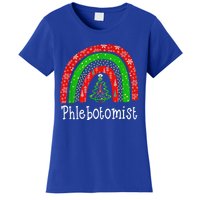 Phlebotomist Christmas Cute Rainbow Stethoscope Tree Xmas Gift Women's T-Shirt