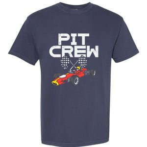 Pit Crew Checkered Flag Race Car Driver Racing Racer Gift Garment-Dyed Heavyweight T-Shirt