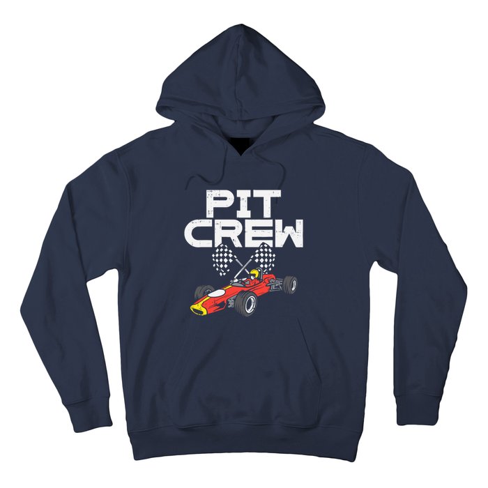 Pit Crew Checkered Flag Race Car Driver Racing Racer Gift Hoodie