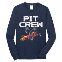 Pit Crew Checkered Flag Race Car Driver Racing Racer Gift Long Sleeve Shirt