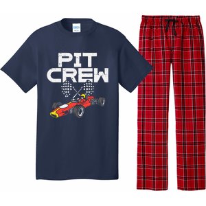 Pit Crew Checkered Flag Race Car Driver Racing Racer Gift Pajama Set