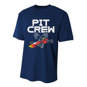 Pit Crew Checkered Flag Race Car Driver Racing Racer Gift Performance Sprint T-Shirt