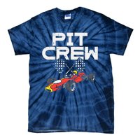 Pit Crew Checkered Flag Race Car Driver Racing Racer Gift Tie-Dye T-Shirt