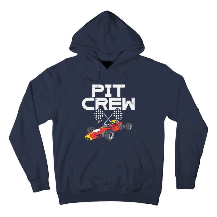 Pit Crew Checkered Flag Race Car Driver Racing Racer Gift Tall Hoodie