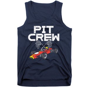 Pit Crew Checkered Flag Race Car Driver Racing Racer Gift Tank Top