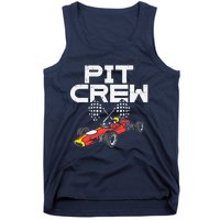 Pit Crew Checkered Flag Race Car Driver Racing Racer Gift Tank Top