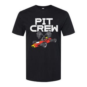 Pit Crew Checkered Flag Race Car Driver Racing Racer Gift Softstyle CVC T-Shirt