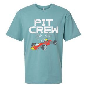 Pit Crew Checkered Flag Race Car Driver Racing Racer Gift Sueded Cloud Jersey T-Shirt