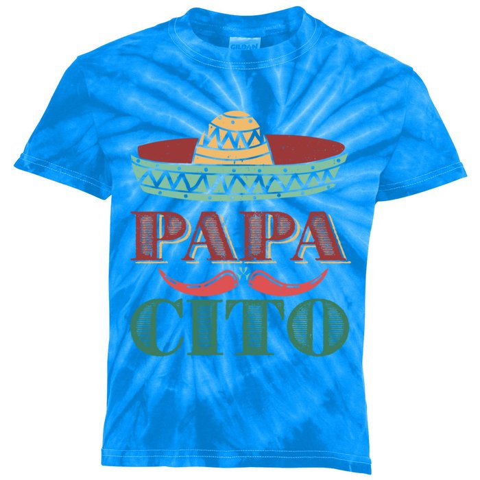 Papa Cito Cinco De Mayo Sombrero Hat Mexican Father Fiesta Gift Kids Tie-Dye T-Shirt