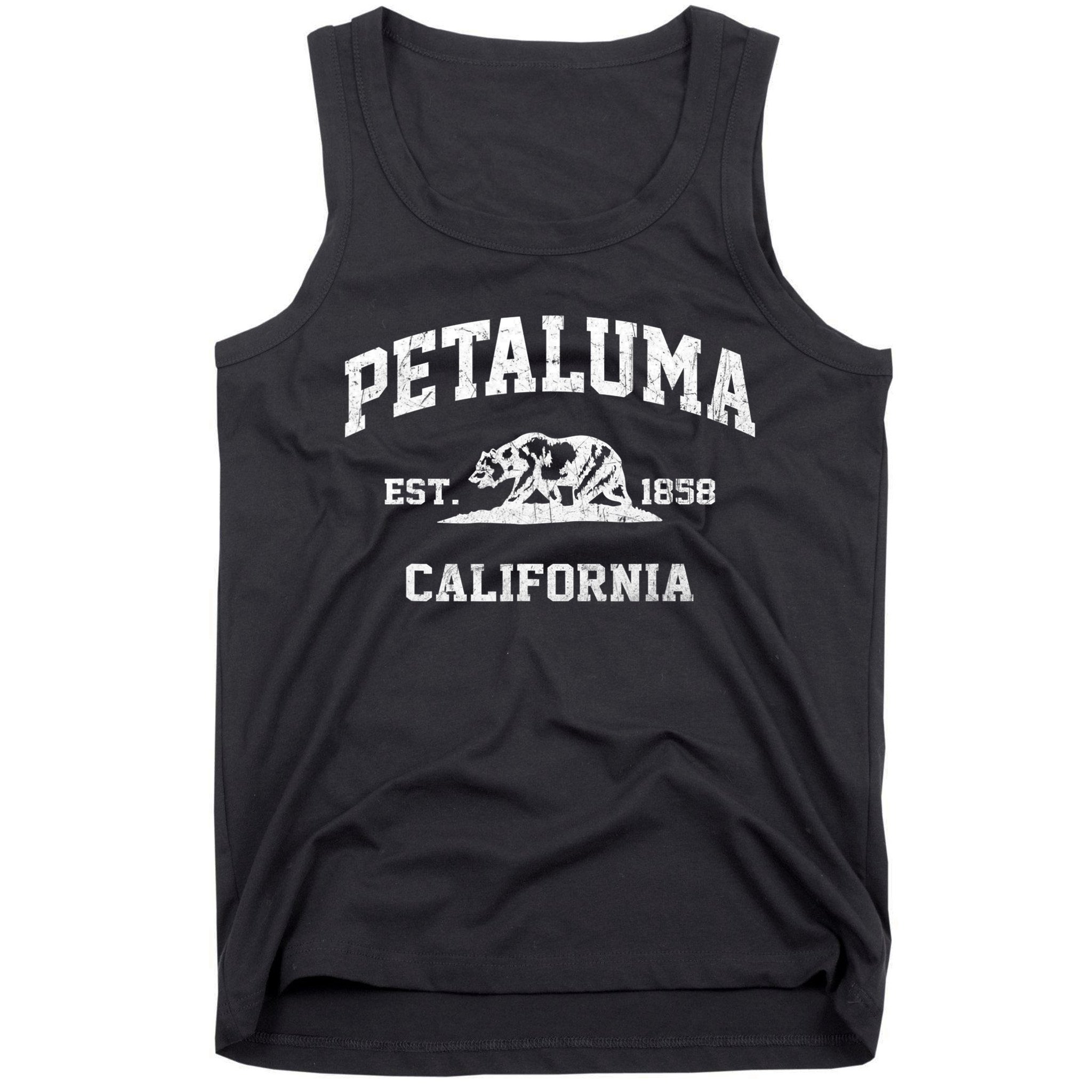 Petaluma California CA vintage state Athletic style Tank Top