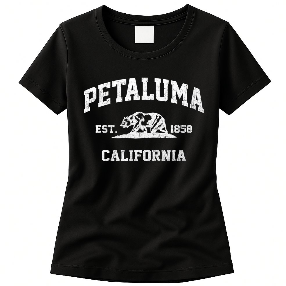 Petaluma California CA vintage state Athletic style Womens T-Shirt