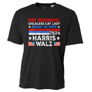 Postmenopausal Childless Cat Lady Ready To Vote Kamala Cooling Performance Crew T-Shirt