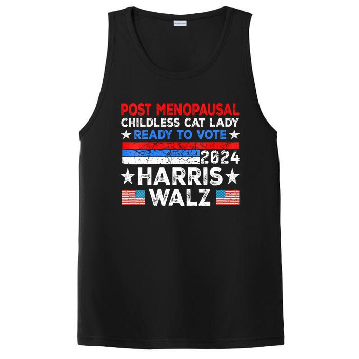 Postmenopausal Childless Cat Lady Ready To Vote Kamala PosiCharge Competitor Tank