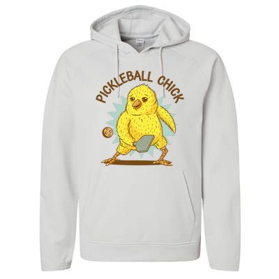 Pickleball Chick Cute Sport Performance Fleece Hoodie