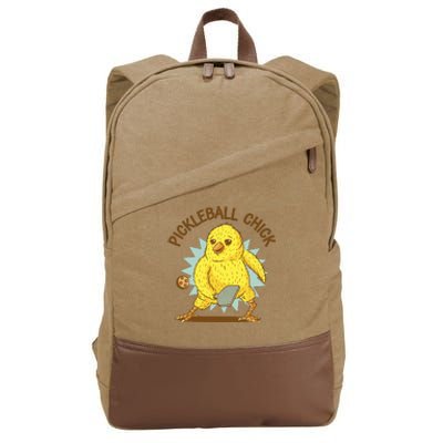 Pickleball Chick Cute Sport Cotton Canvas Backpack