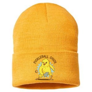 Pickleball Chick Cute Sport Sustainable Knit Beanie