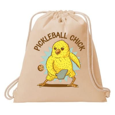 Pickleball Chick Cute Sport Drawstring Bag