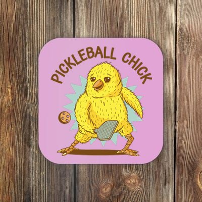 Pickleball Chick Cute Sport Coaster