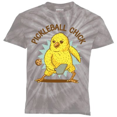 Pickleball Chick Cute Sport Kids Tie-Dye T-Shirt