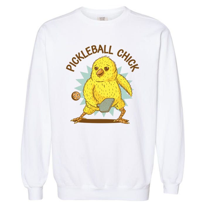 Pickleball Chick Cute Sport Garment-Dyed Sweatshirt