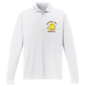 Pickleball Chick Cute Sport Performance Long Sleeve Polo