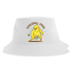 Pickleball Chick Cute Sport Sustainable Bucket Hat