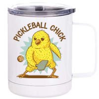 Pickleball Chick Cute Sport 12 oz Stainless Steel Tumbler Cup